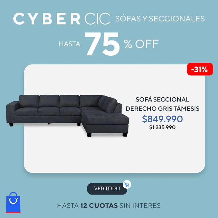 Hasta 70% de dcto en Sofás y Seccionales en CIC DAYS