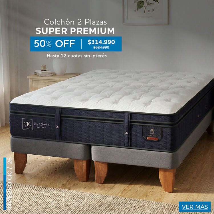 Ofertas de hasta 65% en camas y colchones en cic.cl