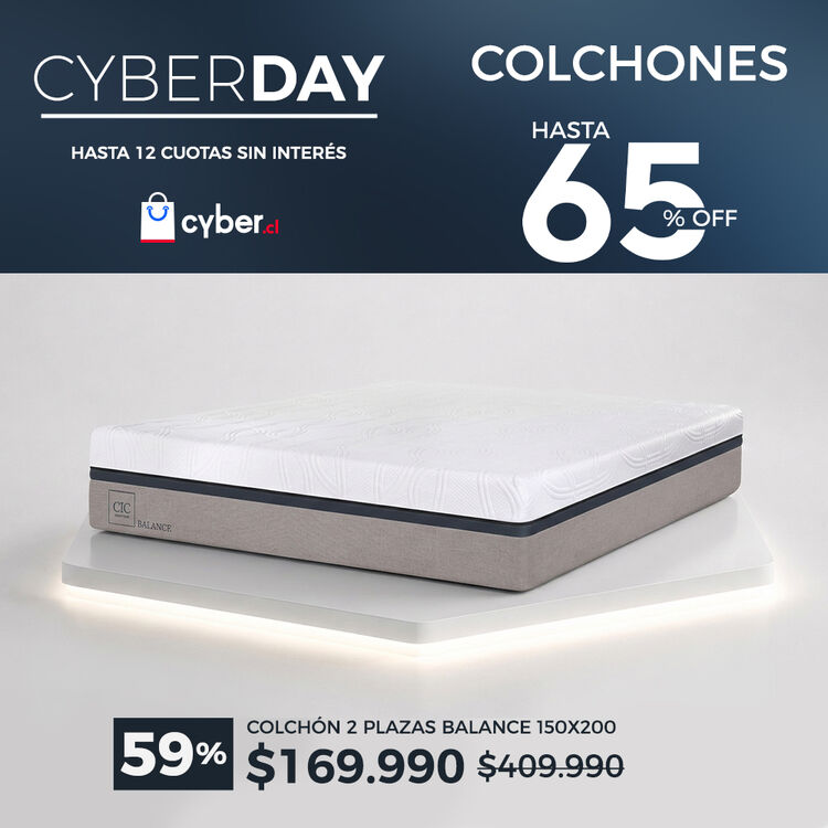 Ver ofertas Cyber en colchones CIC con hasta 65% de descuento