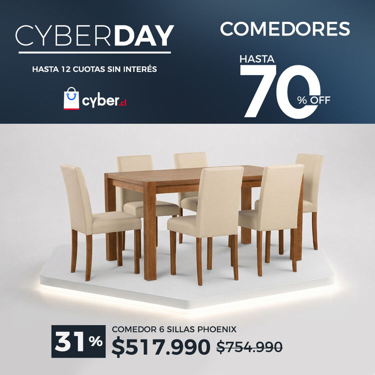 Ver ofertas Cyber en comedores CIC con hasta 70% de descuento