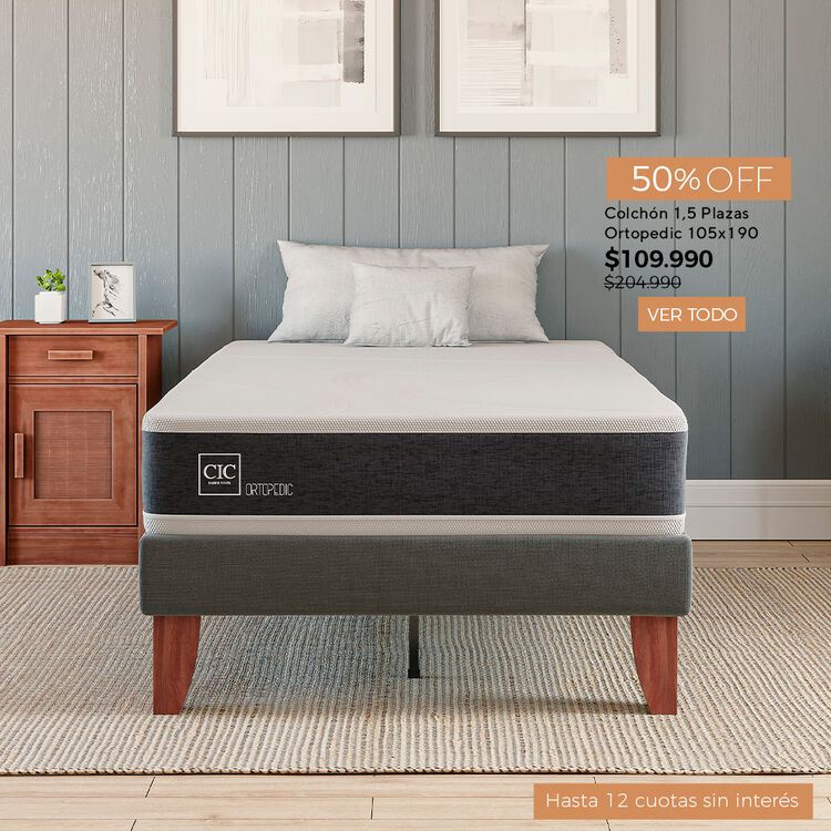 Ofertas de hasta 65% en camas y colchones en cic.cl