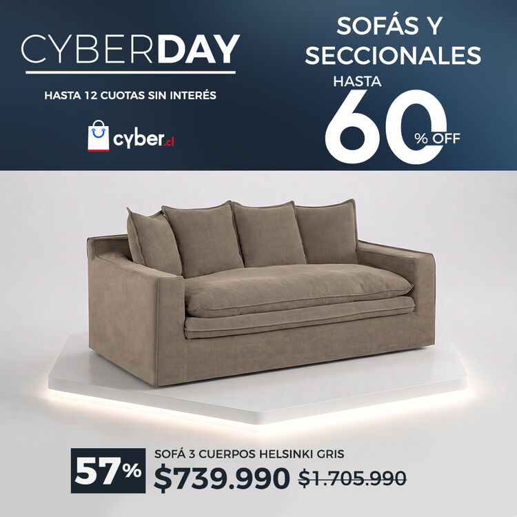 Ver ofertas Cyber en sof&aacute;s y seccionales CIC con hasta 60% de descuento