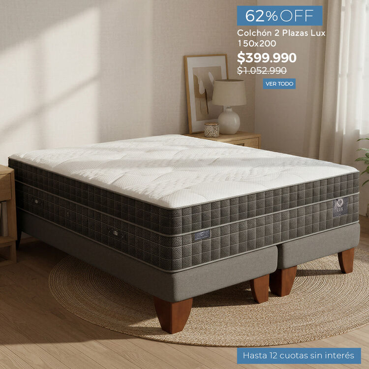 Ofertas de hasta 65% en camas y colchones en cic.cl