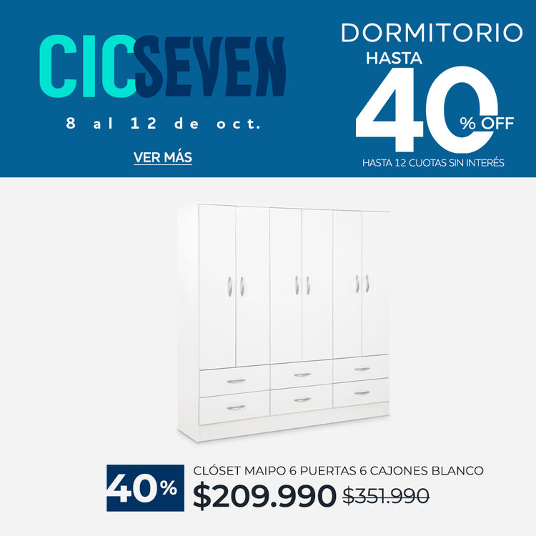 Ver ofertas Cyber en muebles de dormitorio CIC con hasta 40% de descuento
