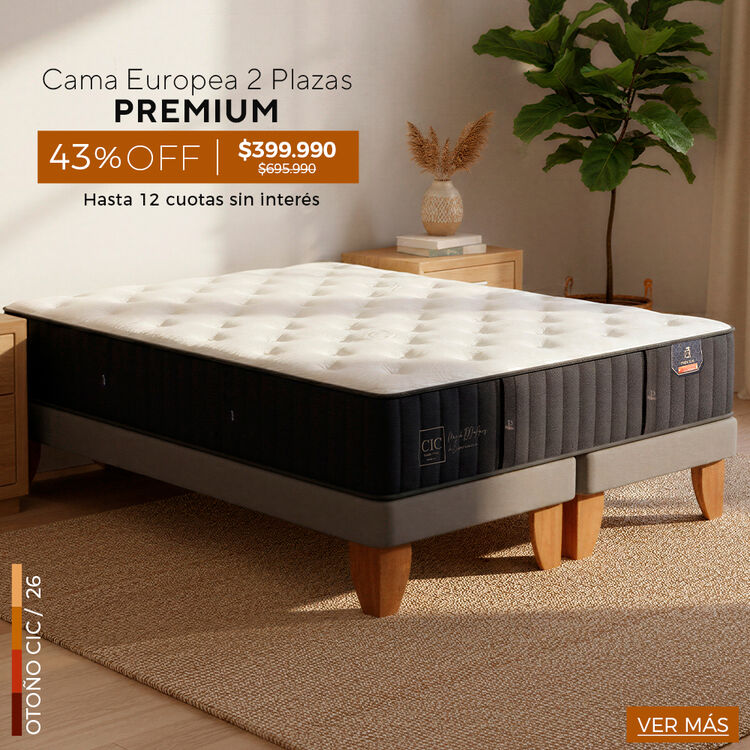 Conoce nuestra selecci&oacute;n de camas y colchones Premium con hasta 65% de descuento.