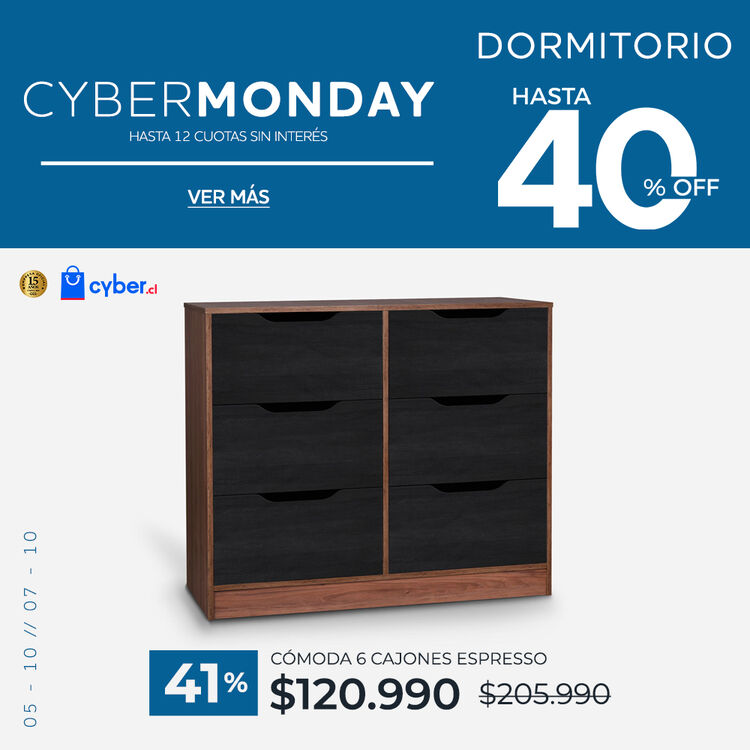 Ver ofertas Cyber en muebles de dormitorio CIC con hasta 40% de descuento