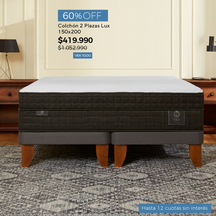 Ofertas de hasta 65% en camas y colchones en cic.cl