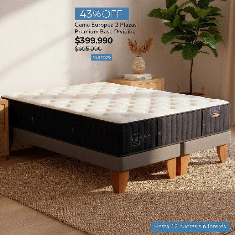 Conoce nuestra selecci&oacute;n de camas y colchones Premium con hasta 65% de descuento.