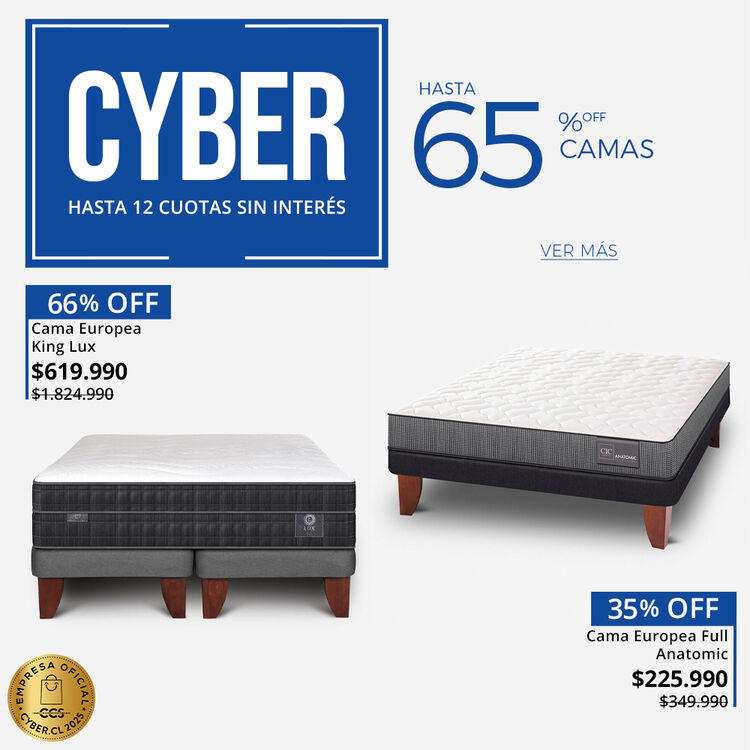 65% DE DESCUENTO EN CAMAS EN CIC DAYS DE CIC.CL