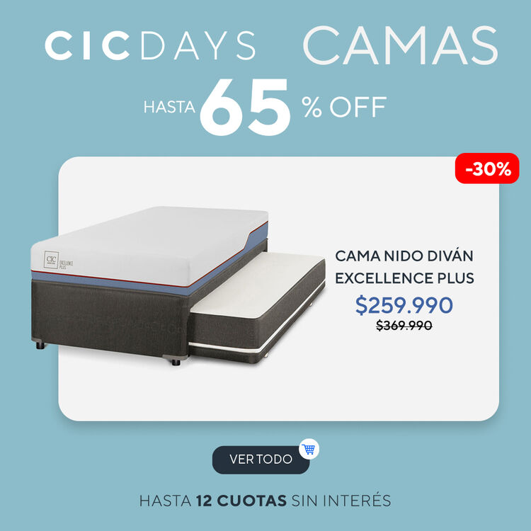 65% DE DESCUENTO EN CAMAS EN CIC DAYS DE CIC.CL