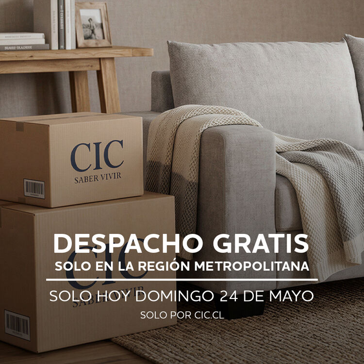 Compra este domingo 24 de mayo en CIC.CL y aprovecha despacho gratis en la Regi&oacute;n Metropolitana. Encuentra camas, colchones, sof&aacute;s, comedores, muebles y productos para el hogar con entrega gratis en RM por tiempo limitado.