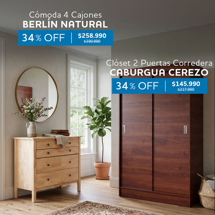 Ver ofertas Cyber en muebles de dormitorio CIC con hasta 40% de descuento