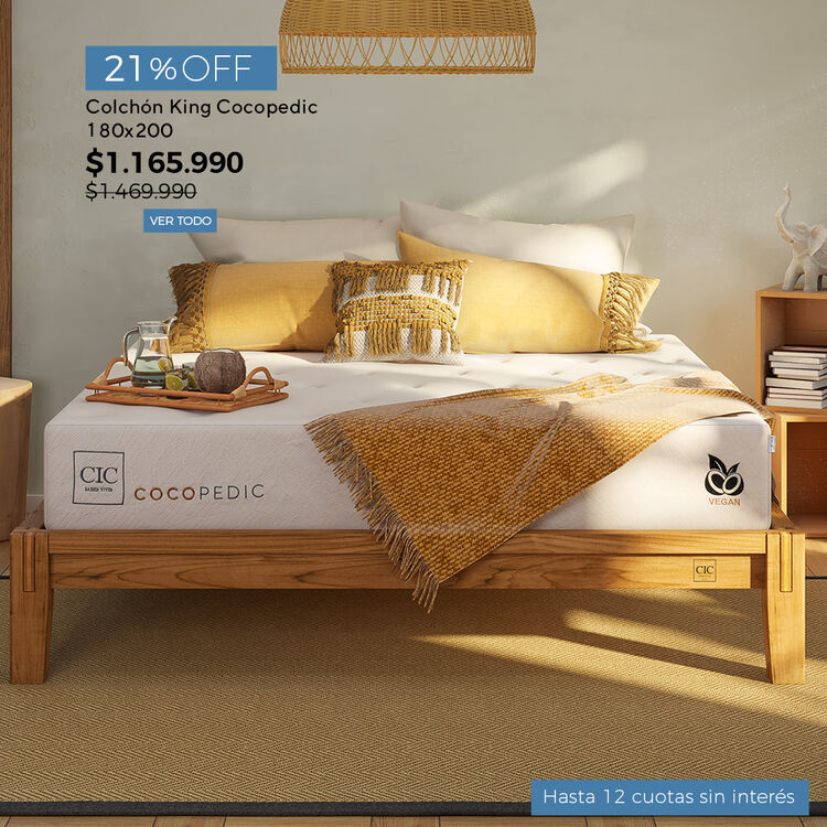 Ofertas de hasta 65% en camas y colchones en cic.cl