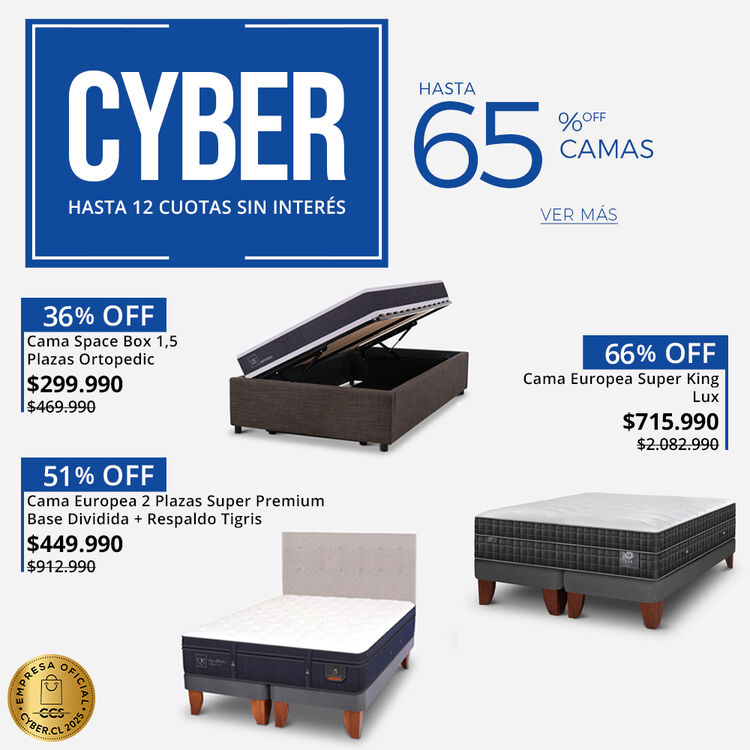 65% DE DESCUENTO EN CAMAS EN CIC DAYS DE CIC.CL