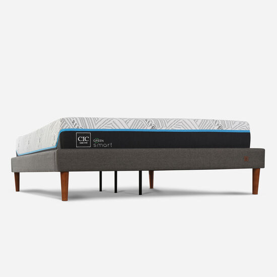 Cama Europea Curve 2 Plazas Smart Green + Set Torino Choc