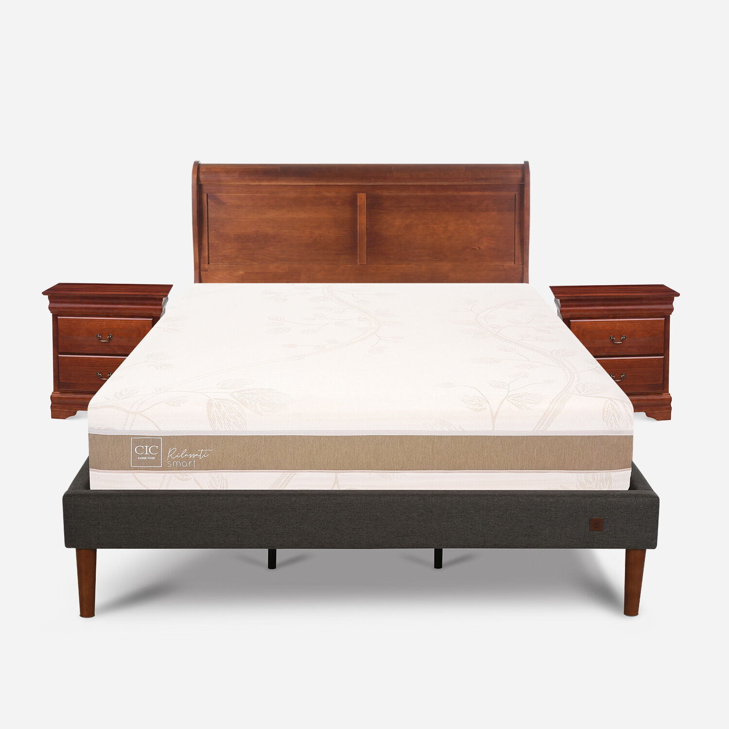 Cama Europea Curve King Rilassati Infinity + Set Miro