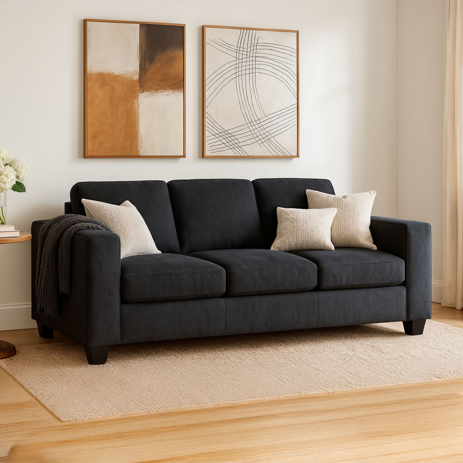 Sof&aacute; 3 Cuerpos T&aacute;mesis Gris