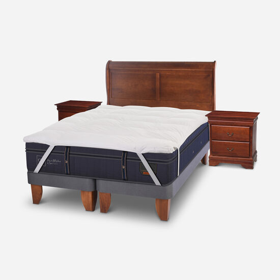 Cama Europea King Grand Premium + Set Miró + Topper