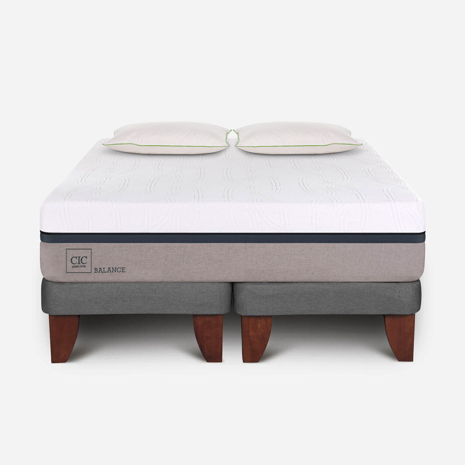 Cama Europea King Balance + Almohadas Down Alternative