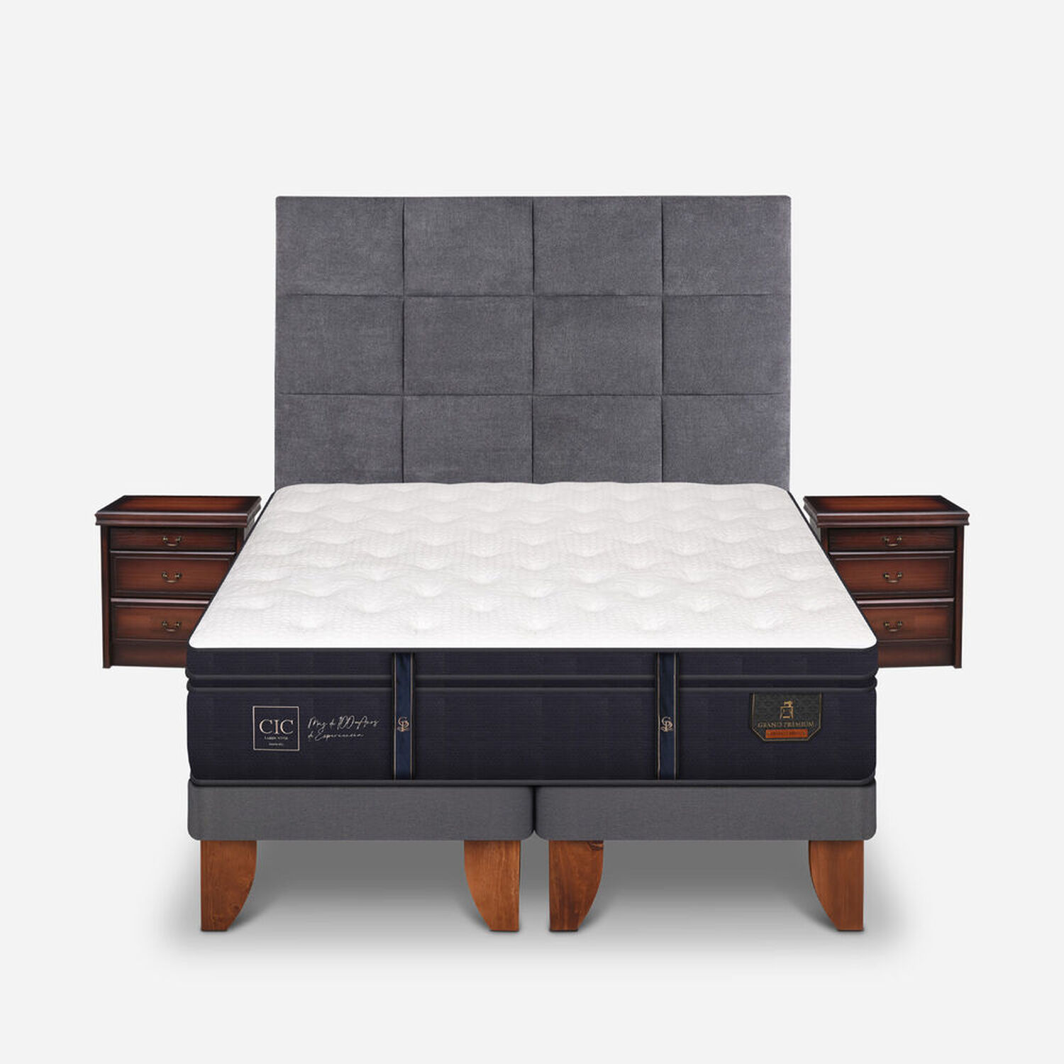 Cama Europea Super King Grand Premium + Set T&aacute;mesis