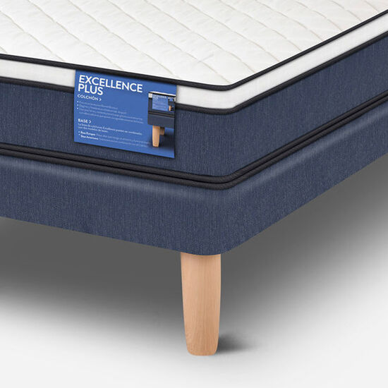 Cama Europea 1 Plaza Excellence Plus + Set Dublín Choc