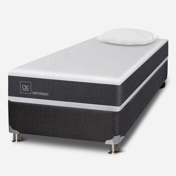 Box Spring 1,5 Plazas Ortopedic 5 Zonas + Almohada