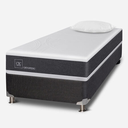 Box Spring 1,5 Plazas Ortopedic 5 Zonas + Almohada