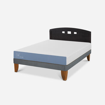 Cama Europea 2 Plazas Excellence Plus Base Normal + Respaldo Gales Negro