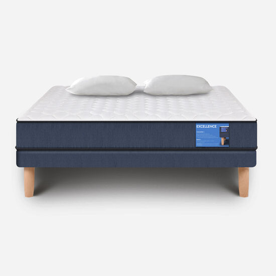 Cama Europea 2 Plazas Excellence Base Normal + Almohadas