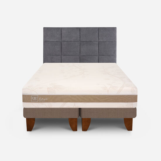 Cama Europea 2 Plazas Rilassati Smart Base Dividida + Respaldo Támesis