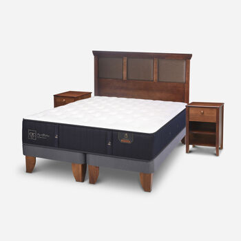 Cama Europea King Premium + Set Torino Caramel