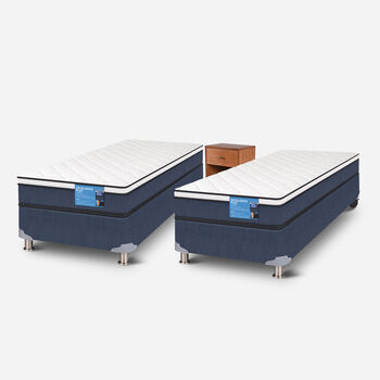 Dúplex Cama Americana Excellence Plus + Velador Gales Caramel