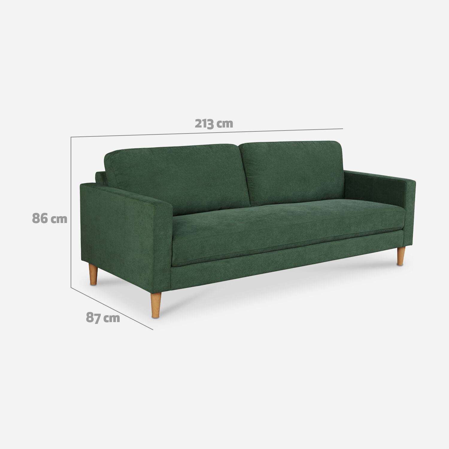 Sof&aacute; 3 Cuerpos Londres Verde