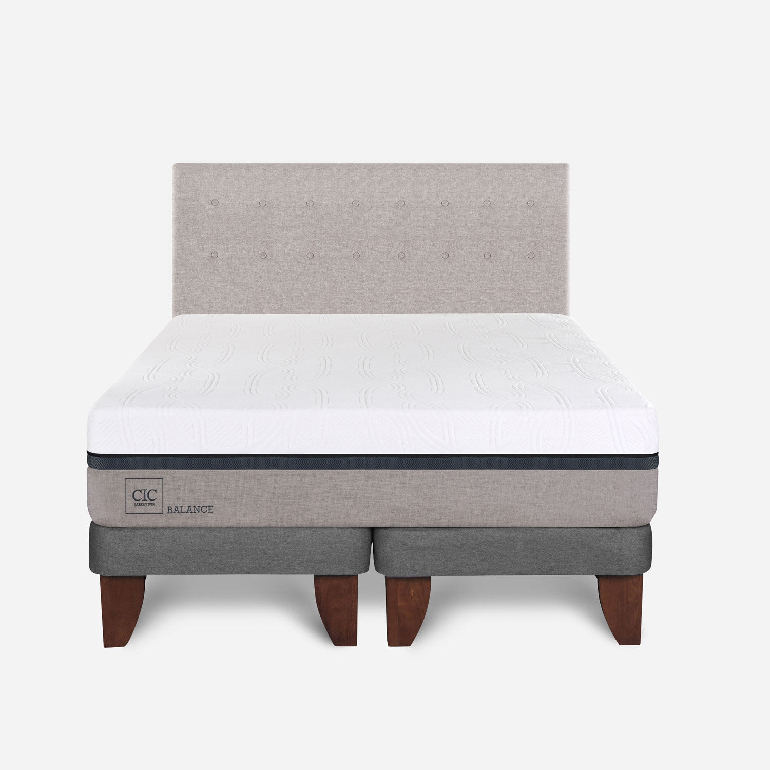 Cama Europea King Balance + Respaldo Tigris
