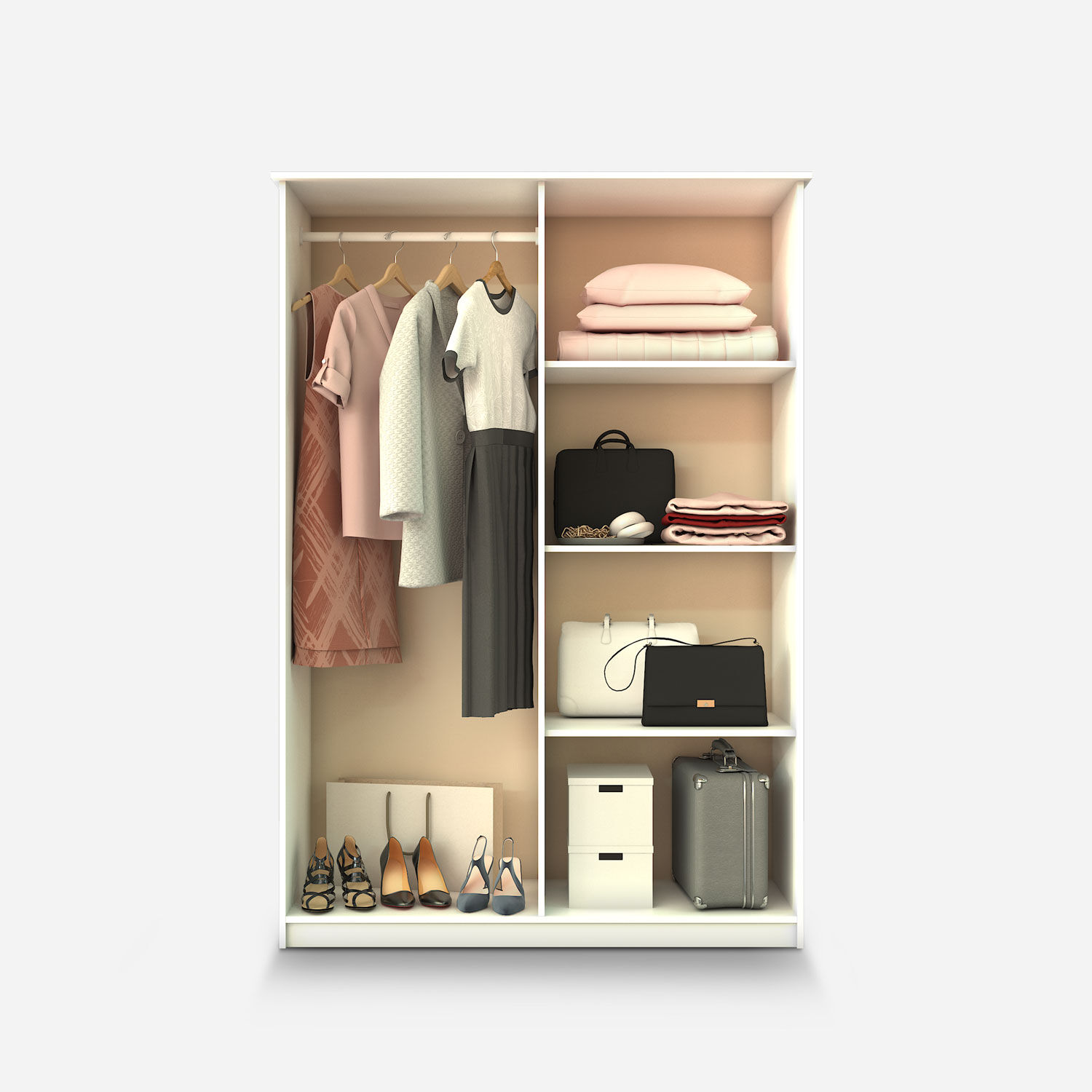 Cl&oacute;set 4 Puertas Blanco Lucerna