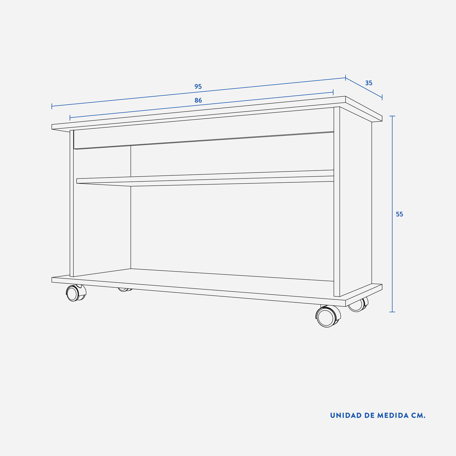 Rack R&iacute;o Chocolate 42"