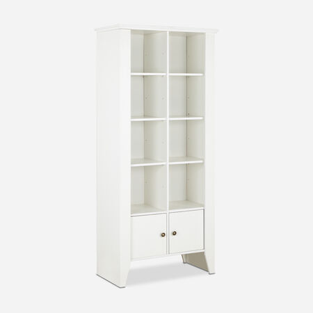 Librero 6 Repisas 2 Puertas Praga Blanco