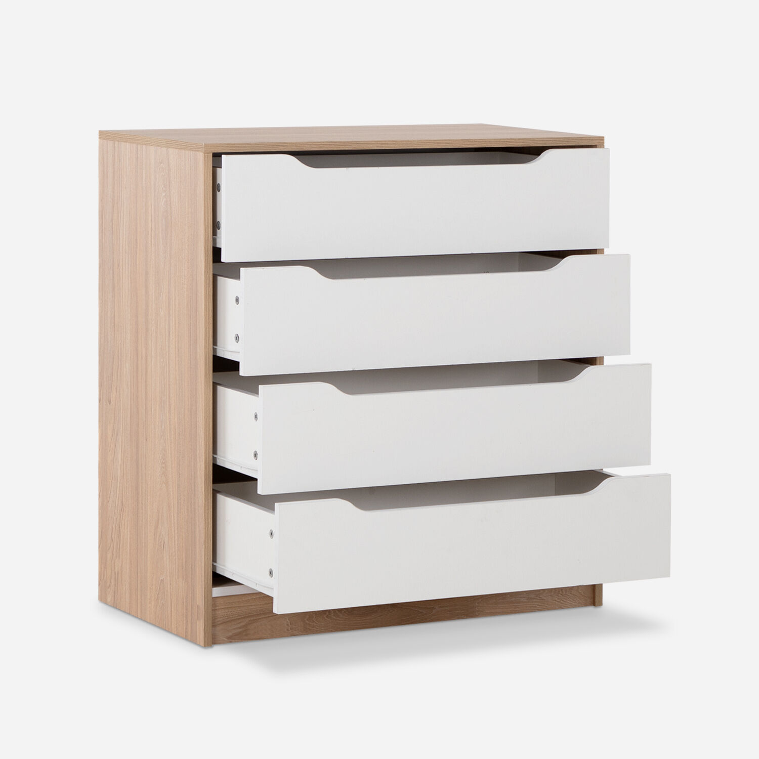 C&oacute;moda Cajonera 4 Cajones Olmo Blanco