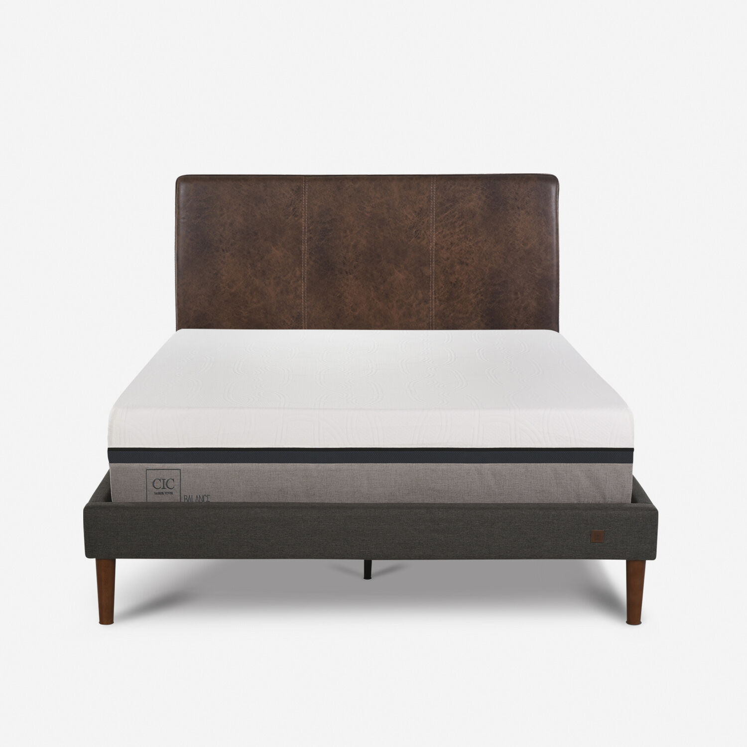 Cama Europea Curve 2 Plazas Balance + Respaldo Baker