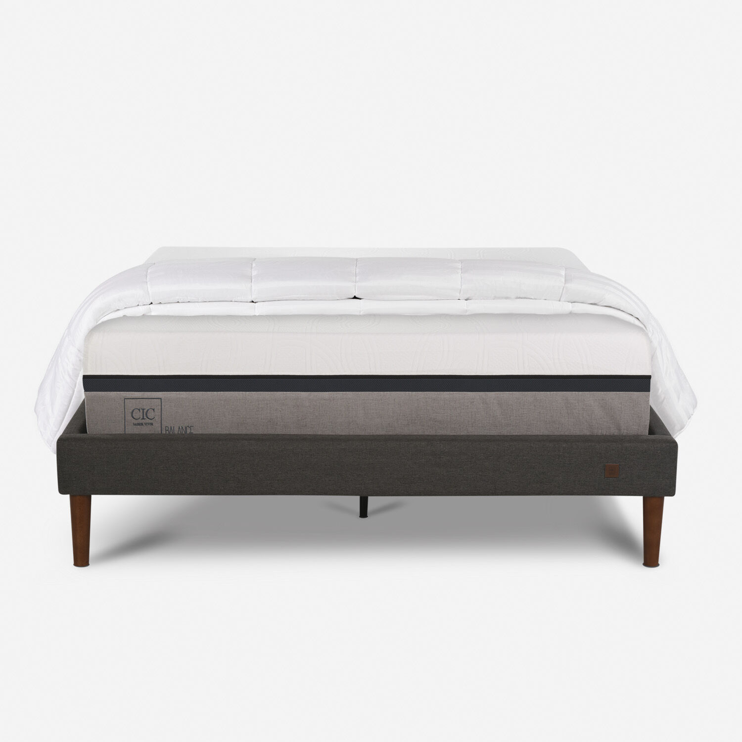 Cama Europea Curve 2 Plazas Balance + Plum&oacute;n