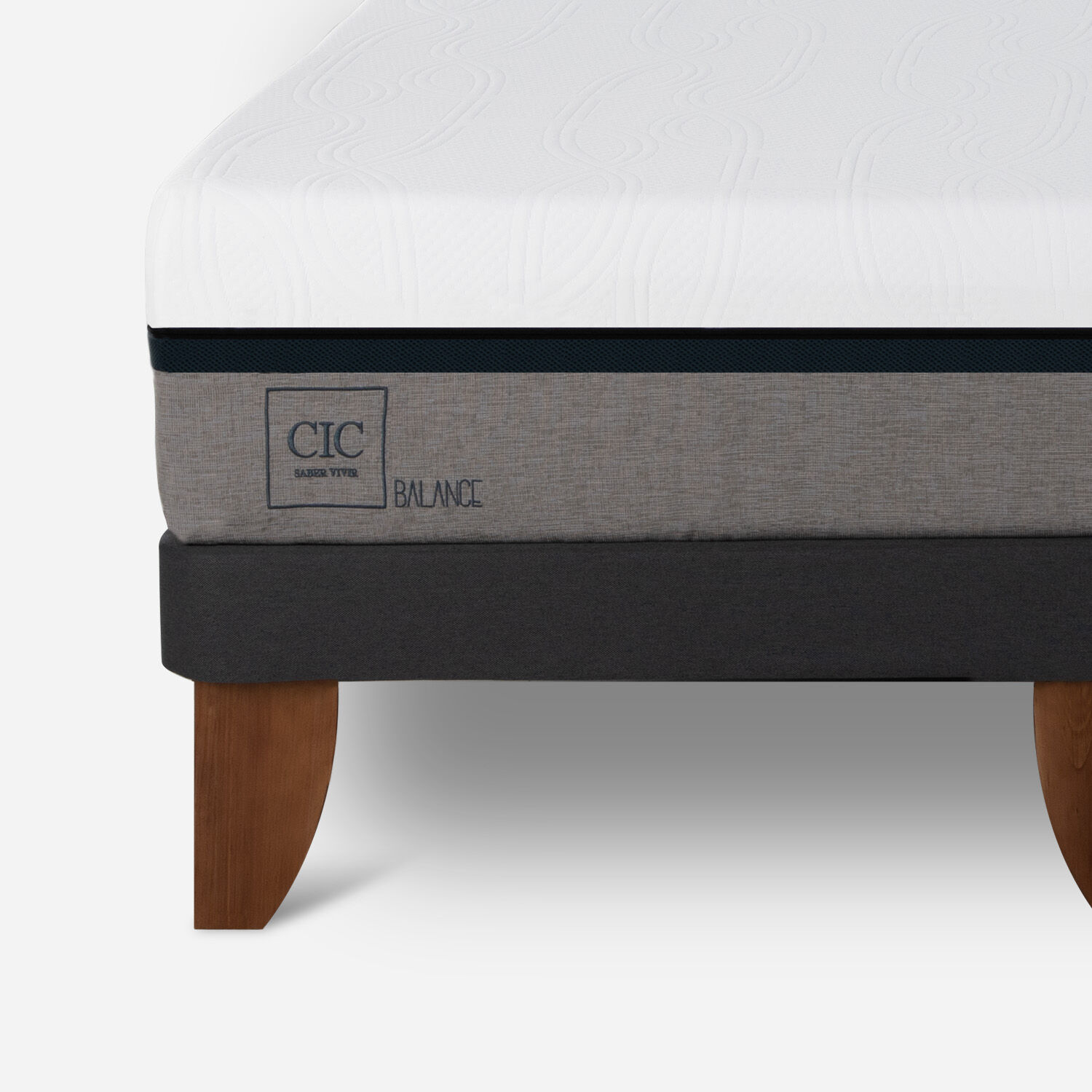 Cama Europea 2 Plazas Balance Base Dividida + Respaldo Milán Negro