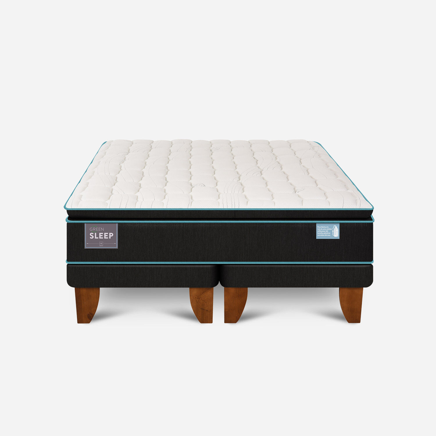 Cama Europea 2 Plazas Green Sleep Base Dividida