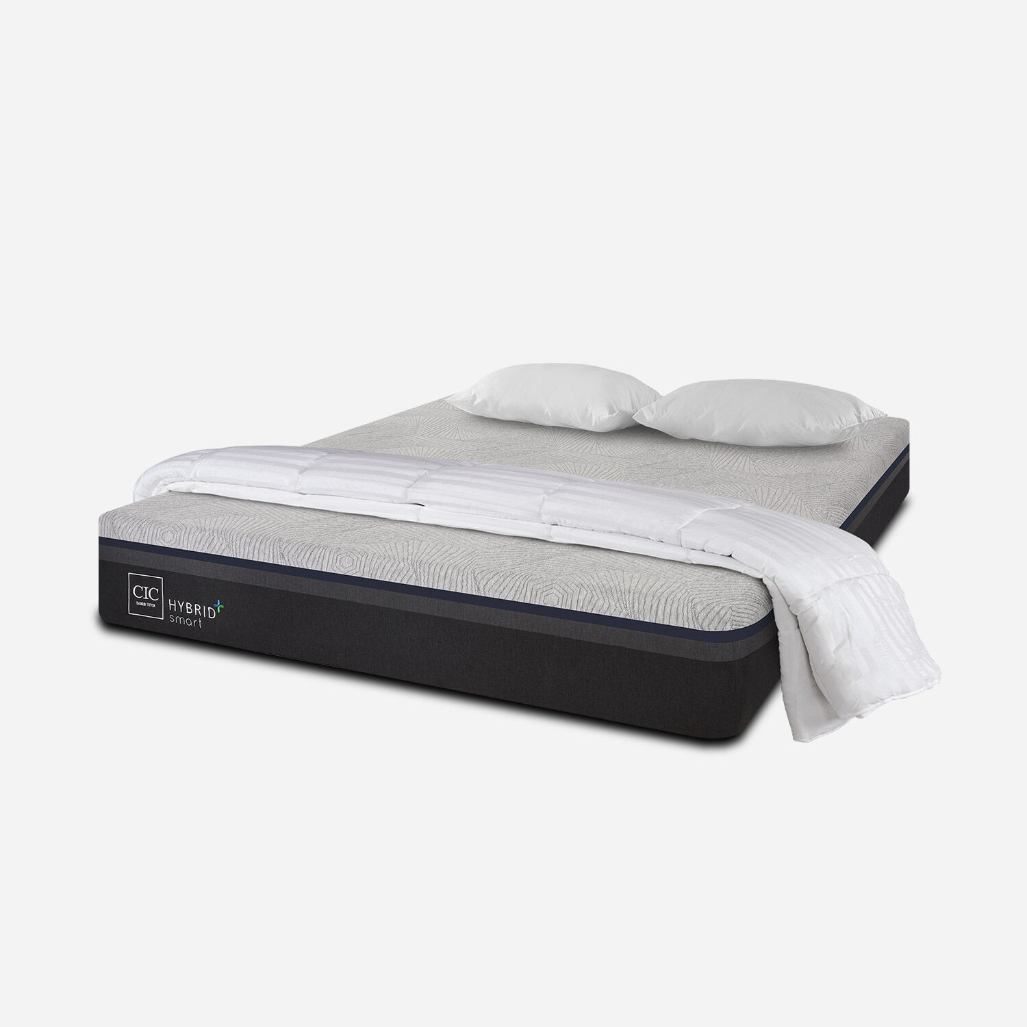 Colch&oacute;n King Hybrid Plus 180x200 + Almohadas Viscoel&aacute;sticas + Plum&oacute;n