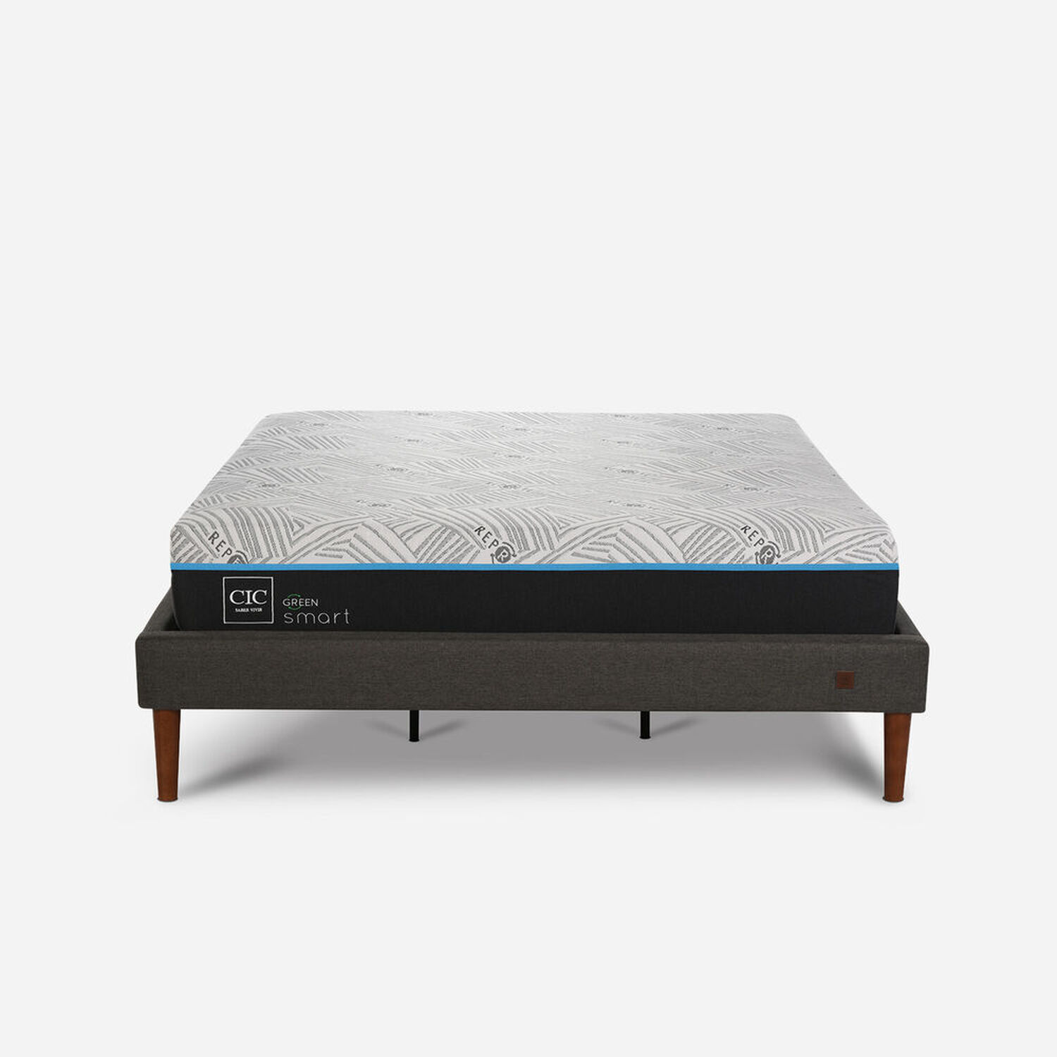 Cama Europea Curve King Infinity Green