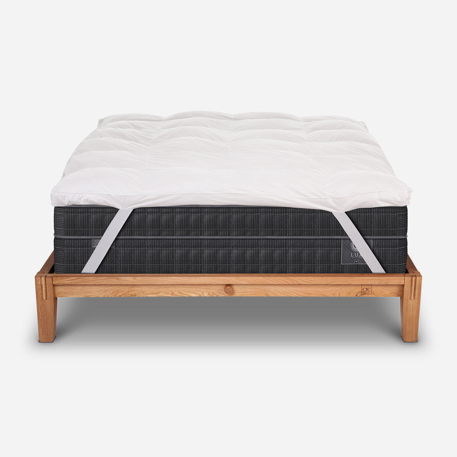 Cama Oak 2 Plazas Lux + Topper
