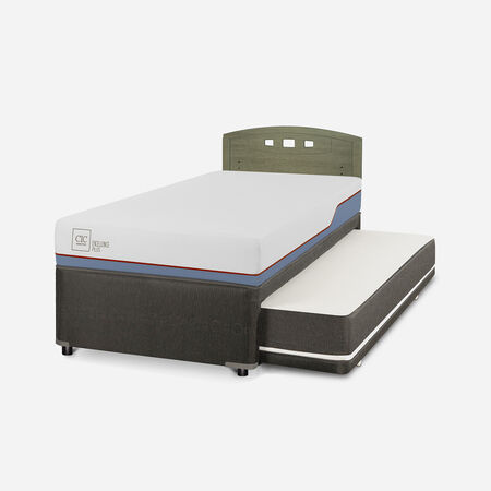 Cama Nido Diván Excellence Plus + Respaldo Gales Olivo