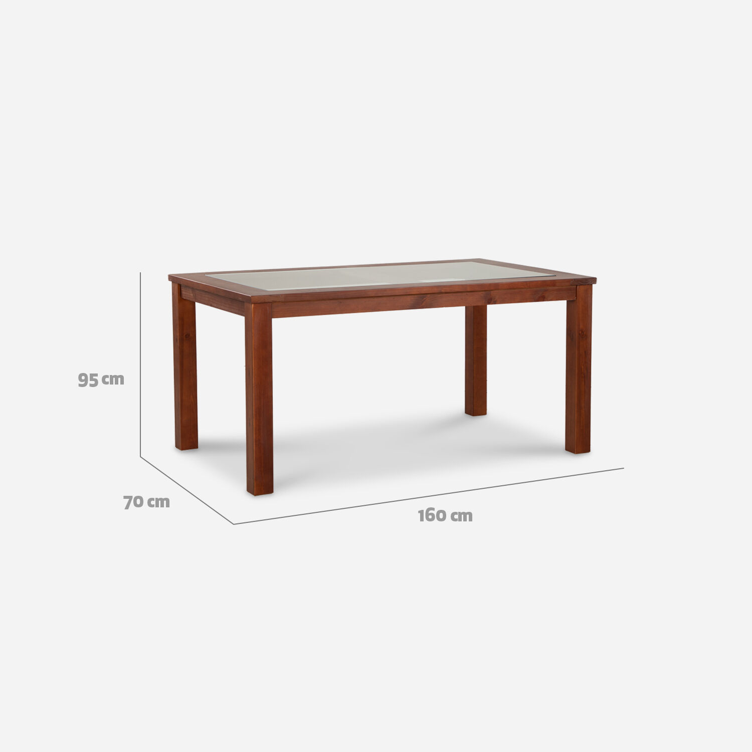 Mesa de Comedor Vidrio Ñuble Caramelo