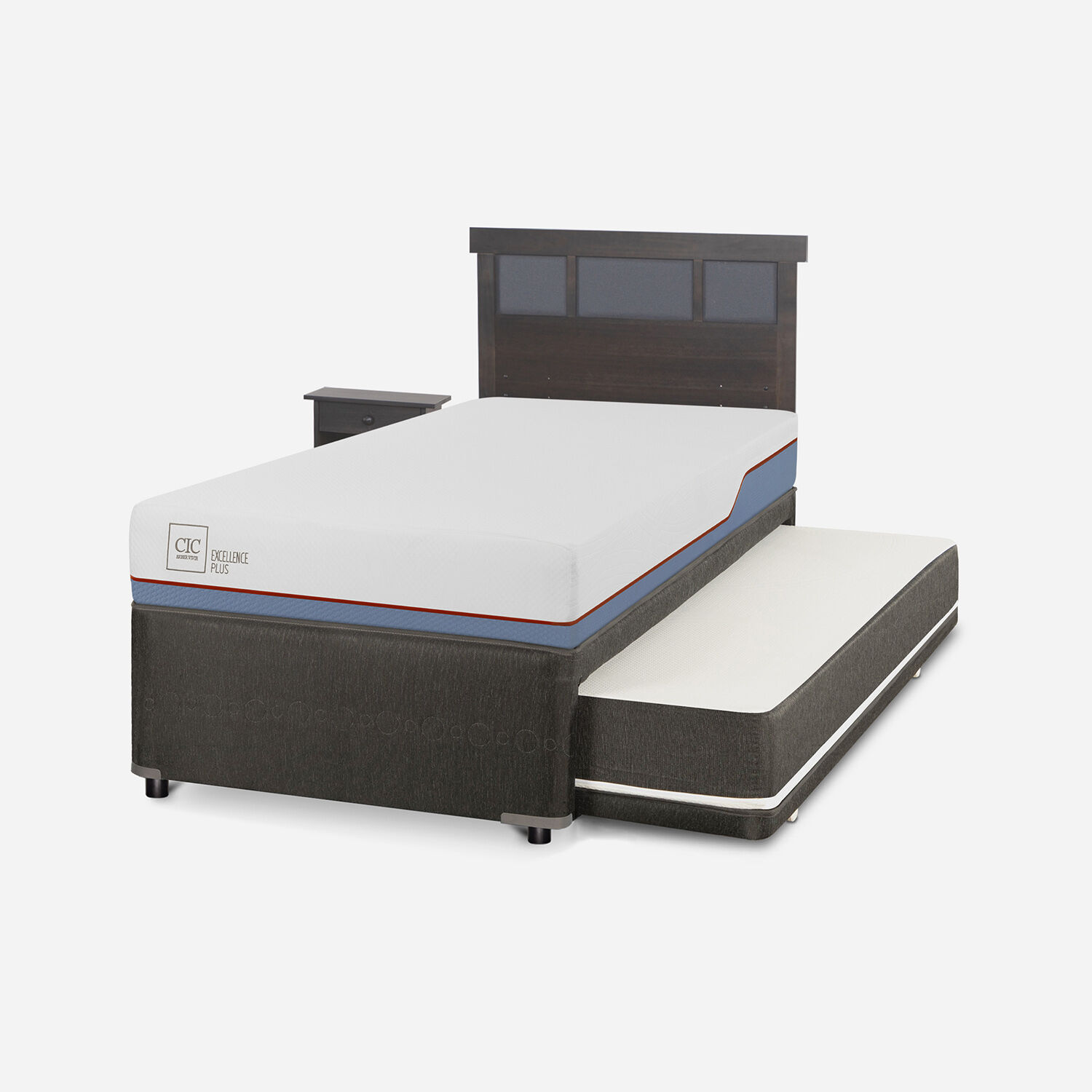 Cama Nido Diván Excellence Plus Set Dublín Gris