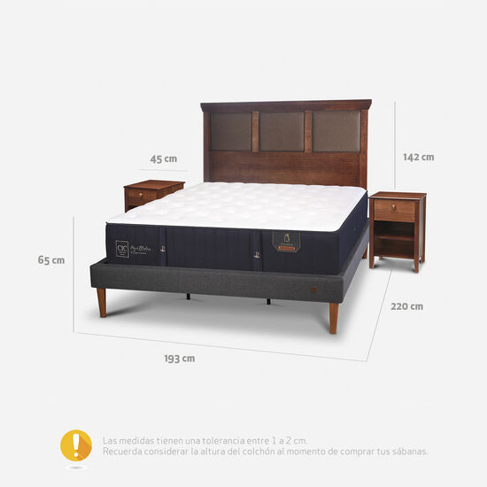 Cama Europea Curve King Premium + Set New Torino