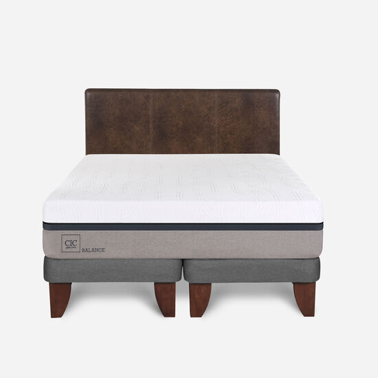 Cama Europea King Balance + Respaldo Baker